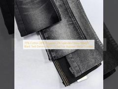 70% de algodón 28% de poliéster 2% de espandéx peso pesado negro de tejido de denim Twill 11,2 oz para ropa-falda duradero