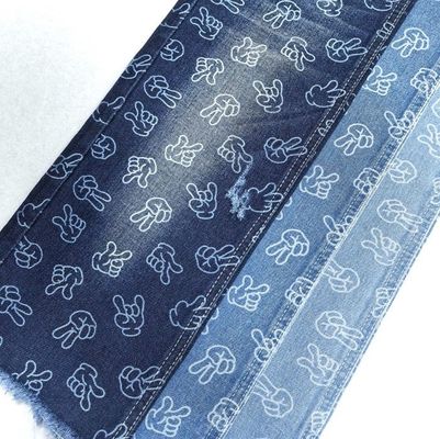 comprar Diseño de dedo Tejido estampado Jacquard Denim no elástico 9.6oz 170-180CM AZUL OSCURO online manufacture