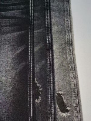 comprar 11.3 oz Super suave y pesado algodón poliéster negro/negro tejido denim JSD3250A para jeans de moda online manufacture