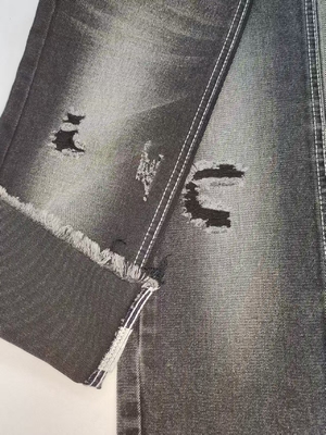 comprar Tela de mezclilla NEGRA/NEGRA de 11.3 oz de peso pesado con construcción 10x7 para jeans online manufacture