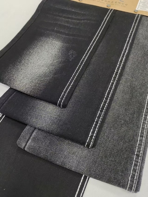 comprar 75% de algodón 25% de poliéster Twill Tejido de denim 9.4 oz NEGRO/NEGRO para pantalones de denim online manufacture