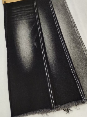 comprar 9.5 oz de tejido de denim de alto estiramiento negro / negro con 10 * 16/40 + 16/70 Construcción JSD3338A para jeans ropa informal online manufacture