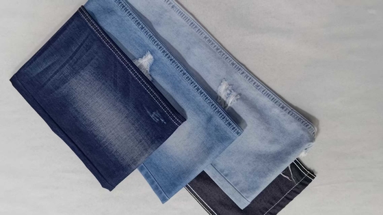 comprar Estilo Twill Siro peso ligero peso 6.1oz INDIGO oscuro con ancho completo 180cm No elástico tejido denim JSD3305 al por mayor online manufacture