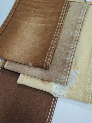 comprar 14oz Heavy Weight dark khaki Color Twill Style Denim Fabric 7*6 Construction Woven JSD3047F For Jeans online manufacture