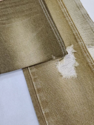 comprar Tejido denim de sarga de color verde claro de 14 oz y peso pesado, construcción 7*6, tejido para vaqueros de invierno online manufacture