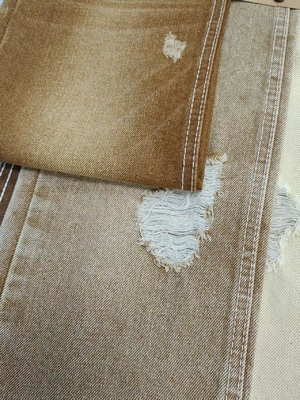 comprar Tejido denim estilo sarga color KHAKI de 12.6oz de peso pesado para invierno, con construcción 7*7 JSD3262F para vaqueros de hombre online manufacture