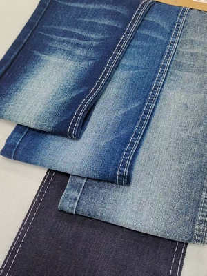 comprar 3/1 Right Twill Style Dark Indigo Stretch Denim Fabric 10 For Lady Jeans Shrink Resistant online manufacture