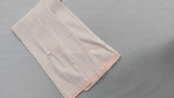 comprar Siro medio elástico 10.1oz Blanco/Rosa con construcción de ancho completo 178-180 cm  Tejido vaquero 8.5+10×8/55/75  JSD3410-2 online manufacture