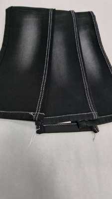 comprar Middle elastic 12oz Black with full width 180-182cm construction 7+7*7/55/75 Denim fabric  JSD3433A for men jeans online manufacture