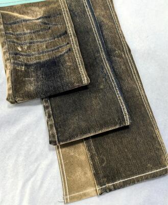 comprar 70%Cotton Coffee Color  Flocked Denim Fabric 10.5oz For Autumn Winter Jacket Or Pants online manufacture