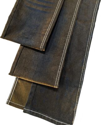 comprar Estiramiento Tejido de denim de color marrón oscuro de 70% algodón para revestimiento de invierno de otoño o jeans Fabricación en línea