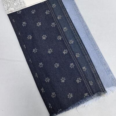 comprar Piernas de perro Jacquard Lavado Tejido Denim Azul Oscuro 10oz Estiramiento gratis para Jeans de dama o pantalones de niños Fabricación en línea