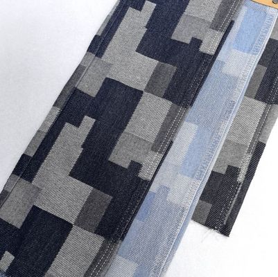 Checker irregulares Jacquard Imprimido Tejido Denim no elástico para niños Jean Skirt