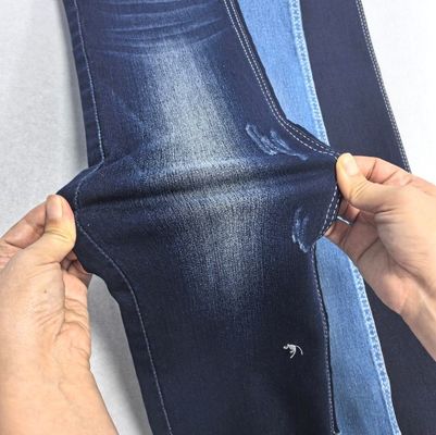 Mujeres jóvenes Azul oscuro Alto estiramiento Satén Ligero Tejido denim 9OZ