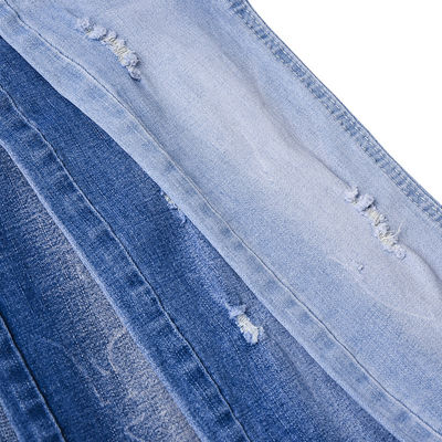 Fabricación de tejidos de algodón de poliéster de espandéx y denim QY039-4 8.7 oz para prendas de vestir