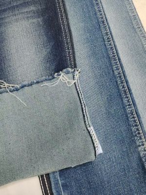 Super estiramiento de algodón poliéster rayón tejido denim con 11 oz twill para hombre jeans
